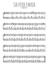 Téléchargez l'arrangement pour piano de la partition de Sir Peter Parker en PDF